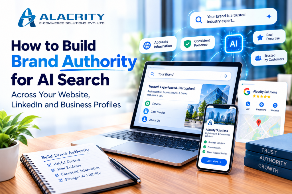 AI search brand authority strategy using website content, LinkedIn expertise and accurate business profiles
