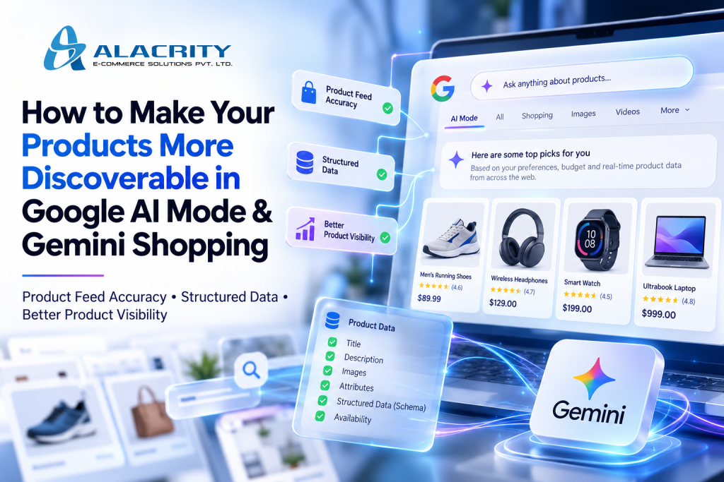 Google AI Mode and Gemini Shopping product optimization using accurate product feeds and detailed ecommerce data