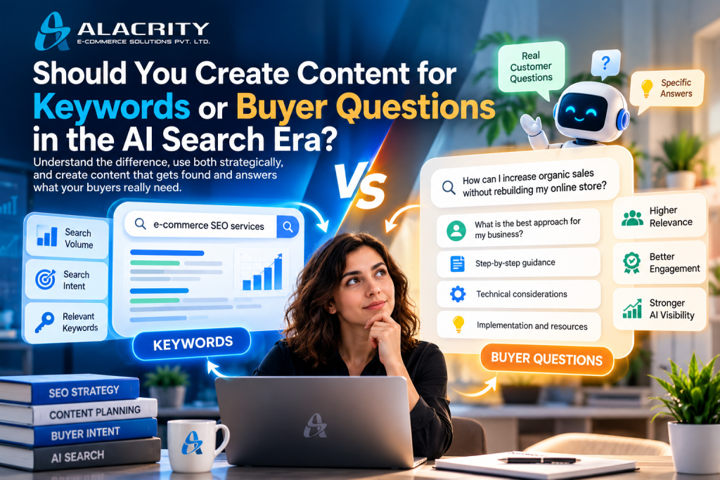Keywords vs buyer questions content strategy for AI search and SEO