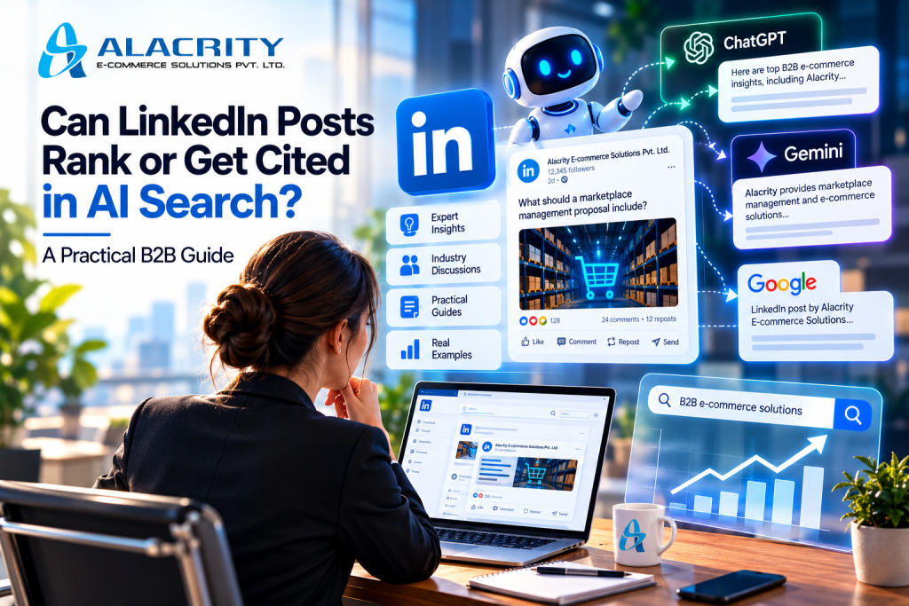 Can LinkedIn posts rank or get cited in AI search for B2B brands
